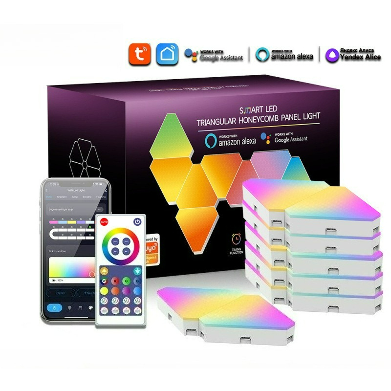 Board Game Room - Tuya WiFi RGB Driehoekige Quantum Paneel