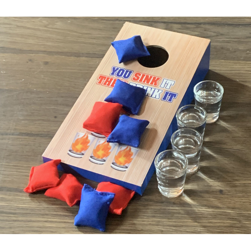 Board Game For Kids - 1 set houten gooi-spelbord, draagbare buitenspeelgoed