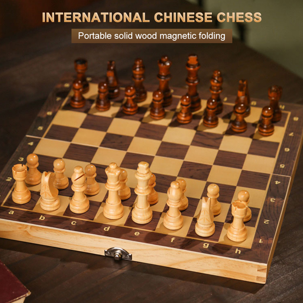Chess Set Wooden - Groot schaakbord voor het ontwikkelen van