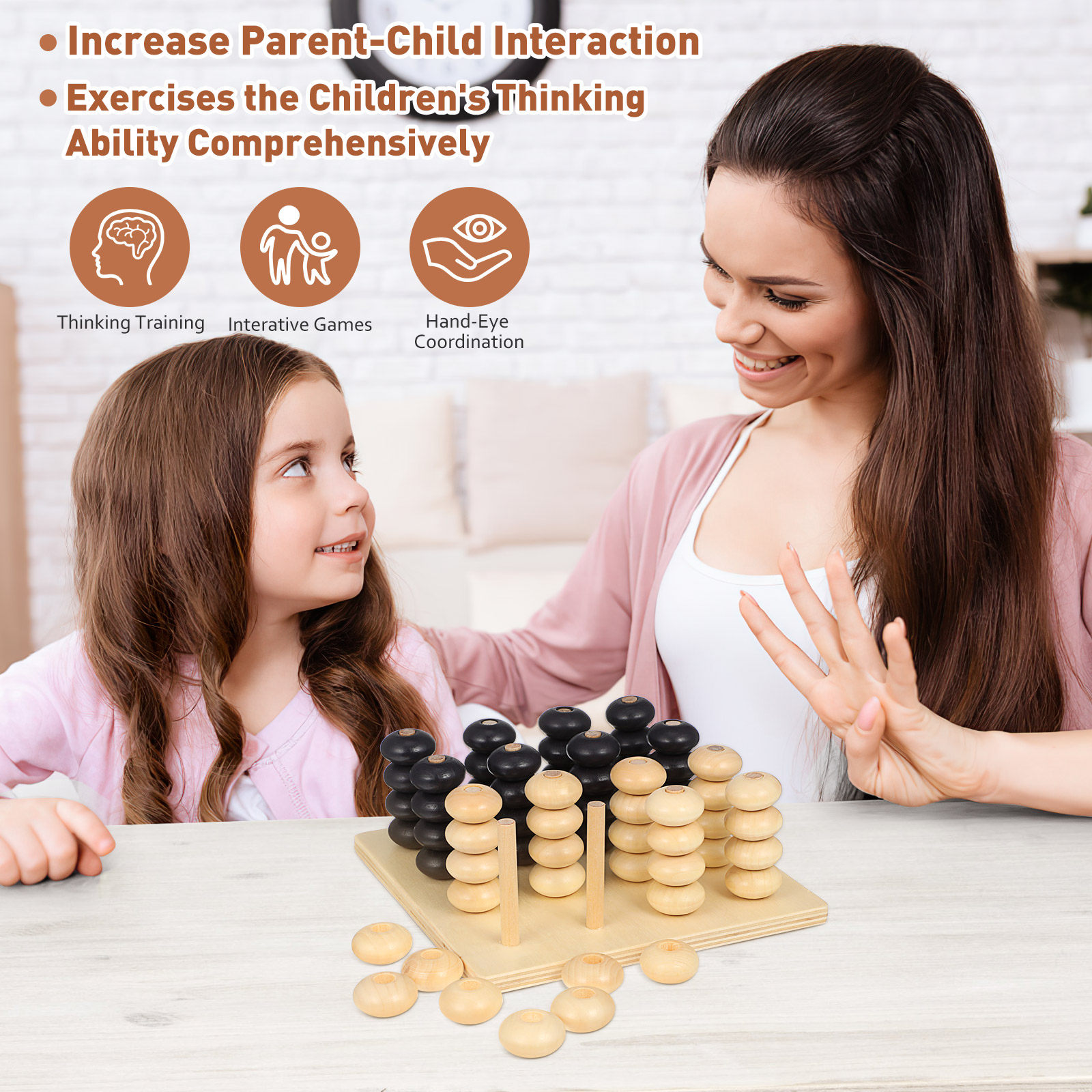 Board Game For Kids - 1Set Vier op een Rij Dammen