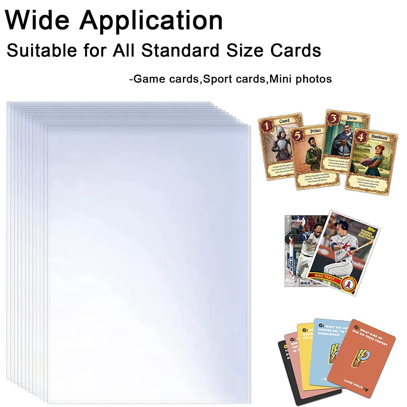 Board Game Quest - 200 Stuks Transparante Speelkaart Cover Clear