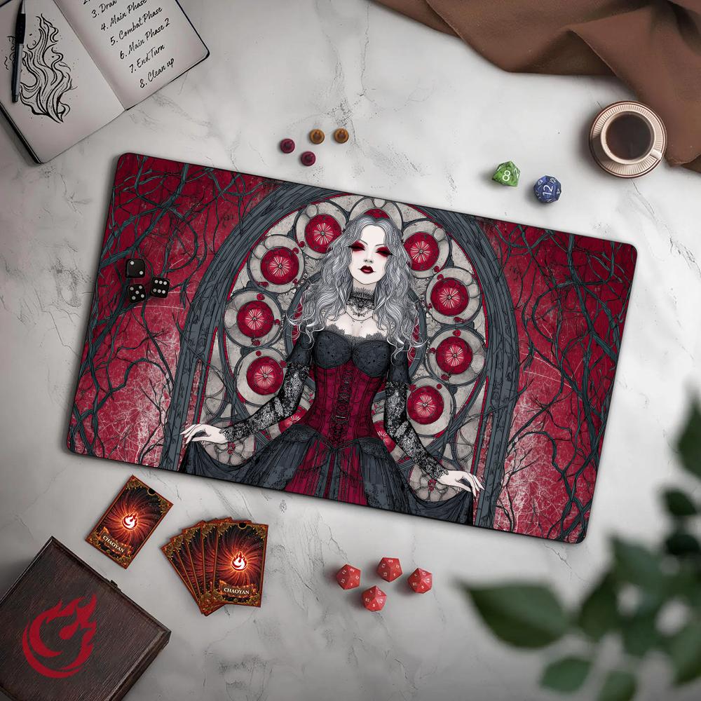 Board Game Electronic Table - Gotische vrouwelijke vampier TCG speelmat Magic