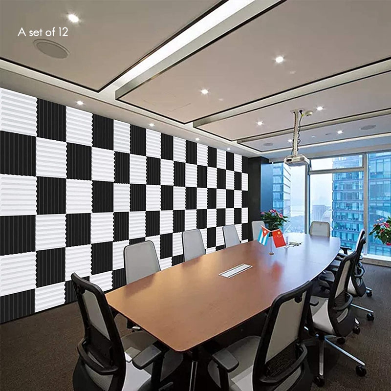 Board Game Room - A84X-12 Stuks Akoestische Schuimplaat, Geluidsisolatie Geluidswiggen