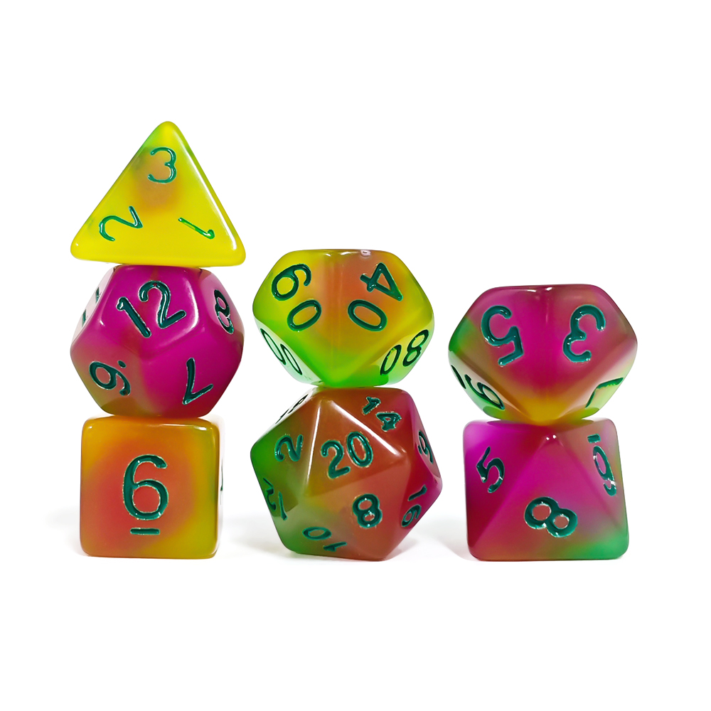 Board Game Dnd - 7-delige set Glow-in-the-Dark dobbelstenen set gemaakt