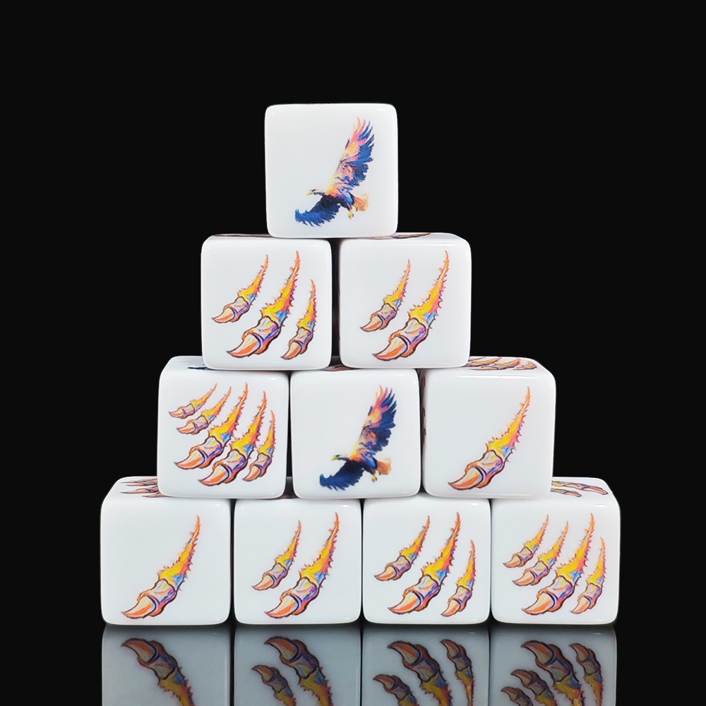 Board Game Dnd - 12 stuks witte acryl D6 dobbelstenenset,