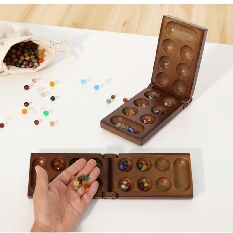 Chess Set Wooden - Oude Mancala Afrikaanse schaakspel Essentieel bordspel
