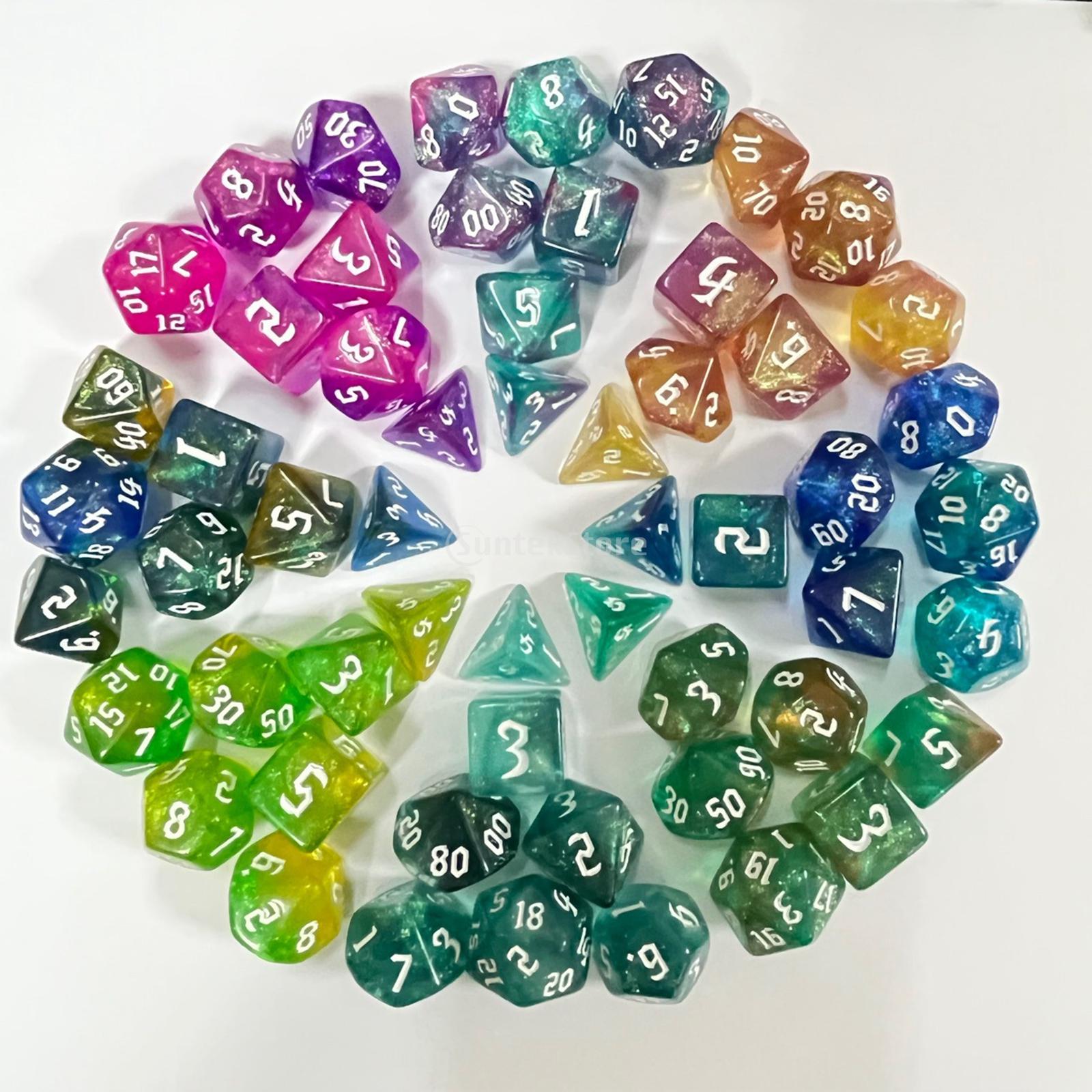 Board Game Ludo - 7/10 Stuks Polyhedral Dobbelstenen Set D4,