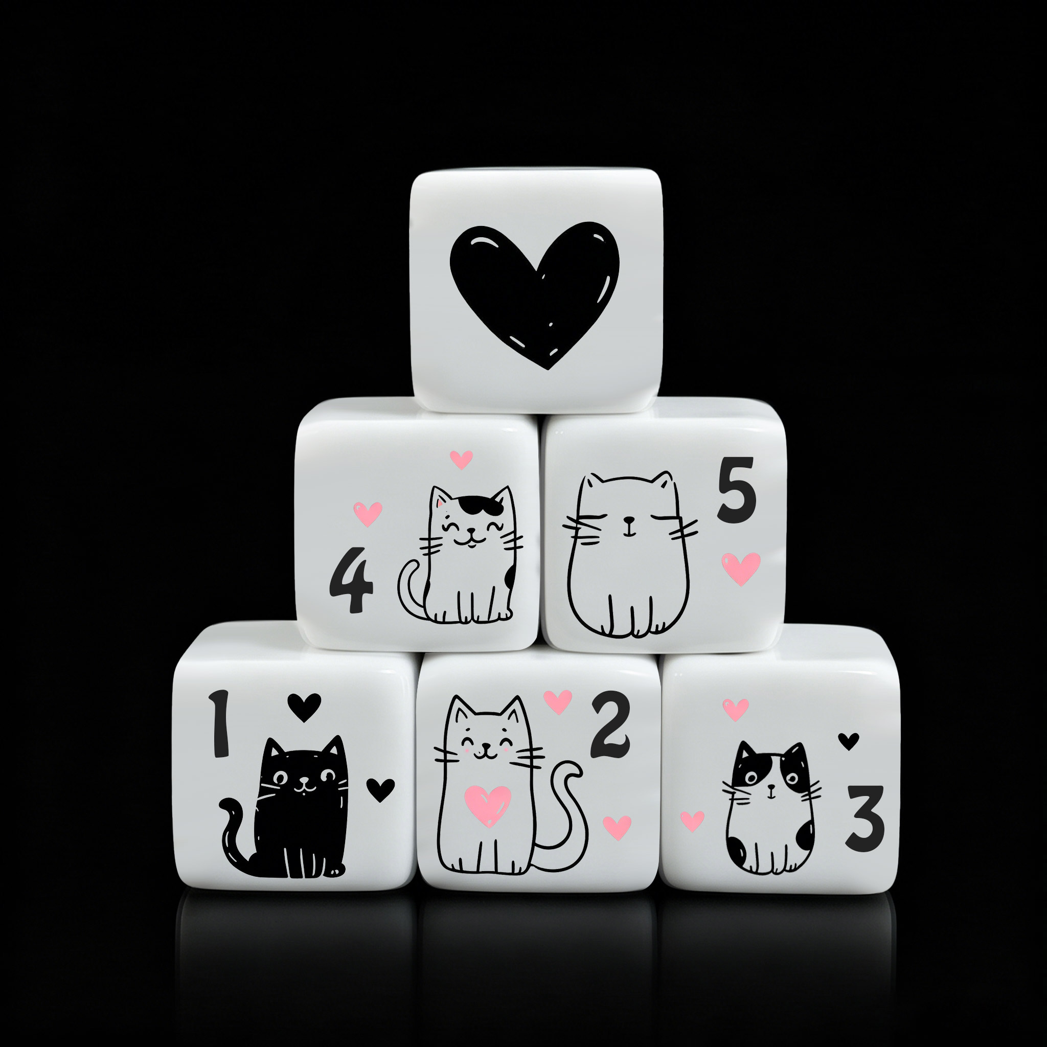 Board Game Dnd - 12 stuks/set 16mm schattige katten dobbelstenen,