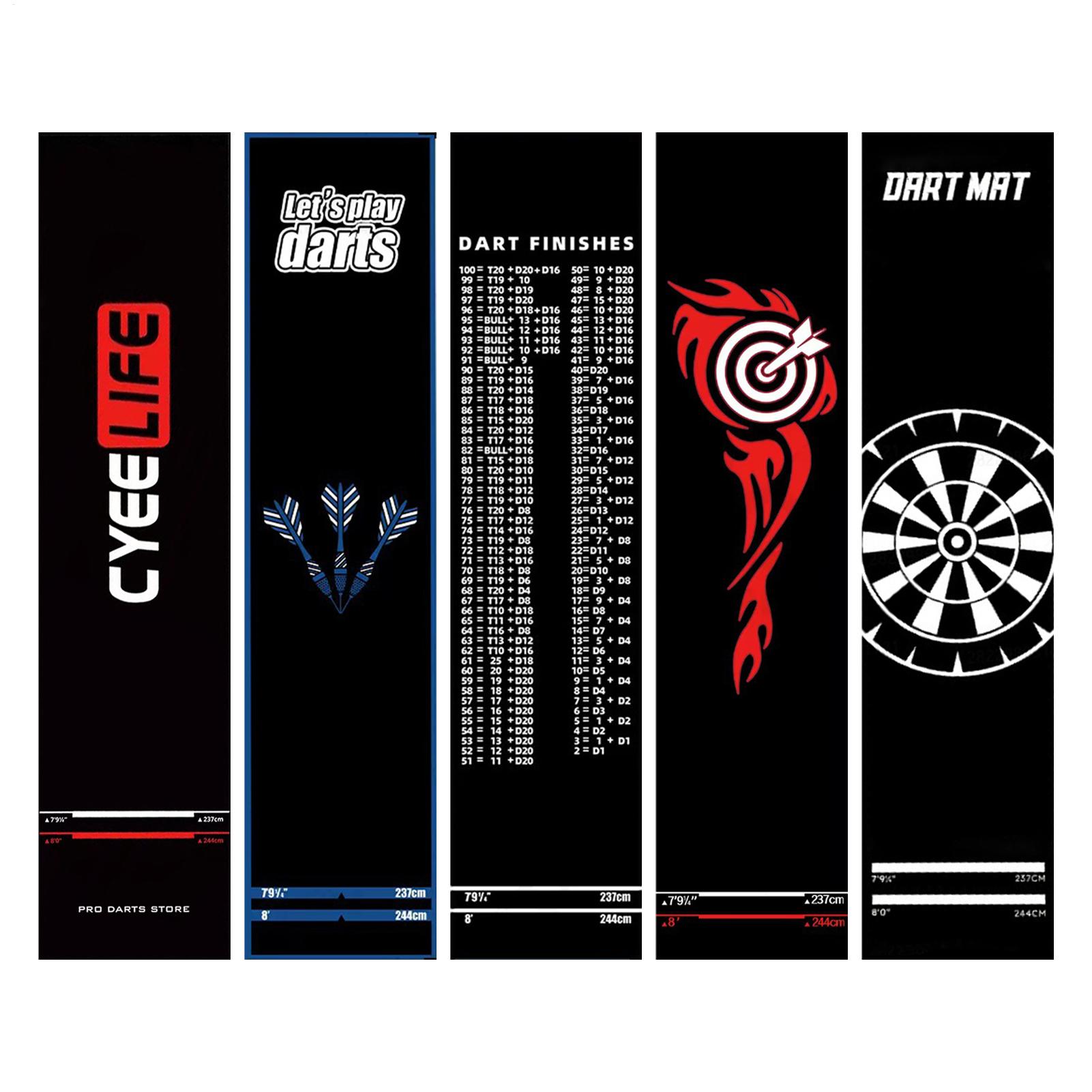 Board Game Room - 1-delige Dartmat Antislip Dartmat met Werplijnen,
