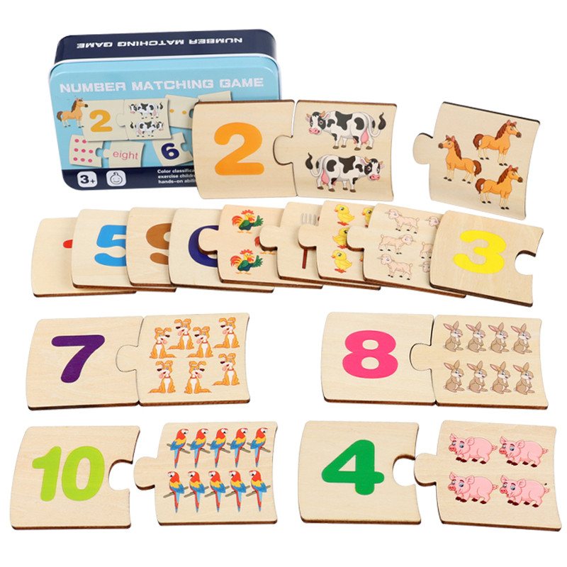 Board Game For Kids - Kinderen Ijzeren Doos Nummer Verlichting Gekoppeld