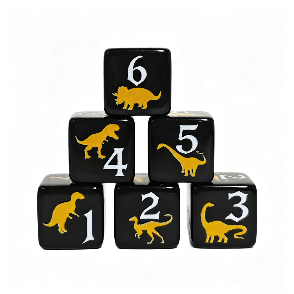 Board Game Dnd - 12 stuks 16mm zwarte acryl dobbelstenen