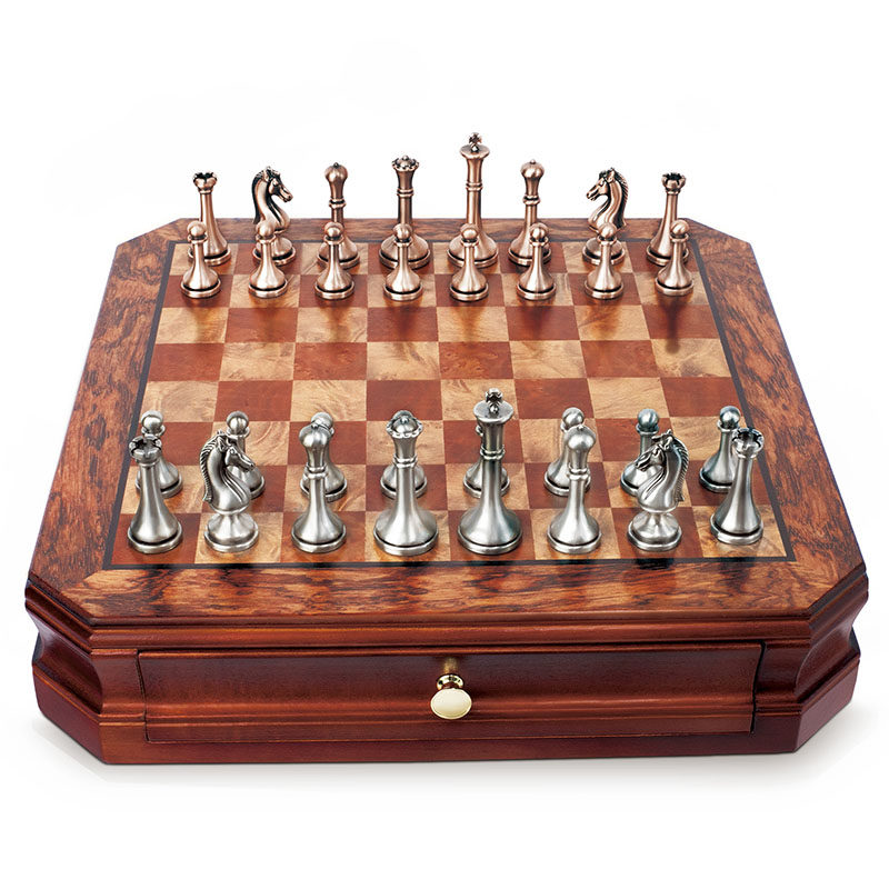 Chess Set Wooden - Luxe schaakbord 30,5 cm/12 inch internationaal