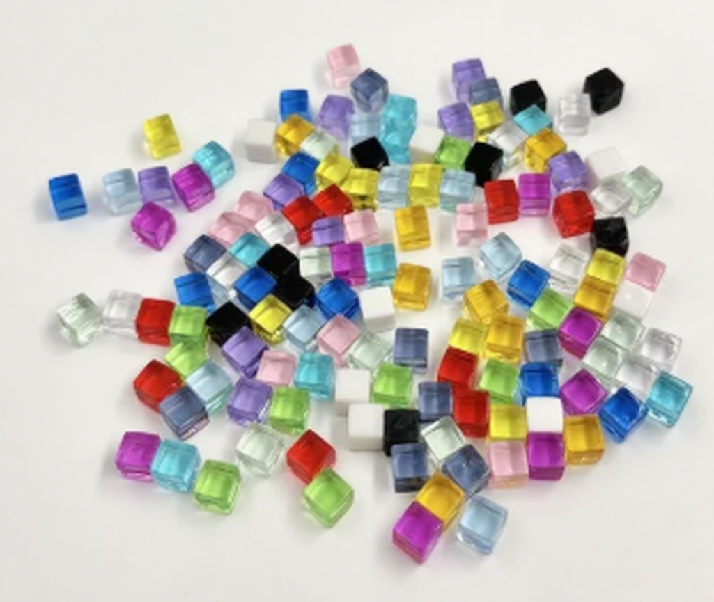 Board Game Dnd - 100 Stuks Kubus Kleurrijke Kristalheldere Kleur