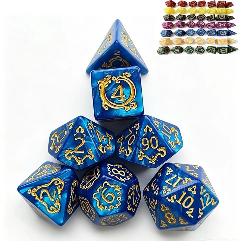 7 Stuks Draak Patroon Polyhedr - Board Game Dnd recensie en prijs