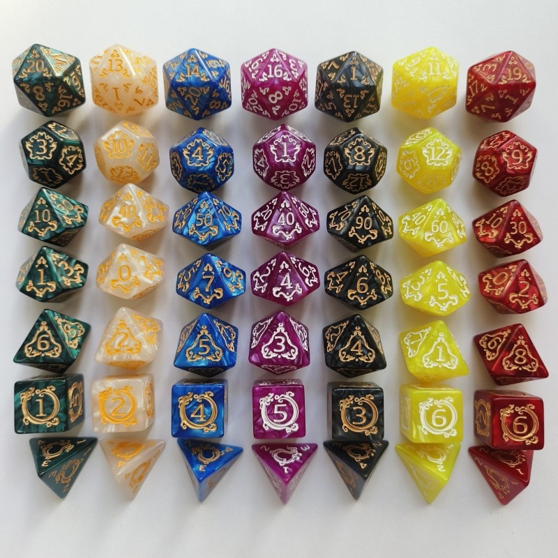 7 Stuks Draak Patroon Polyhedr - Board Game Dnd recensie en prijs