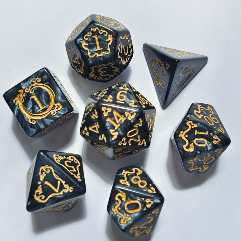 7 Stuks Draak Patroon Polyhedr - Board Game Dnd recensie en prijs