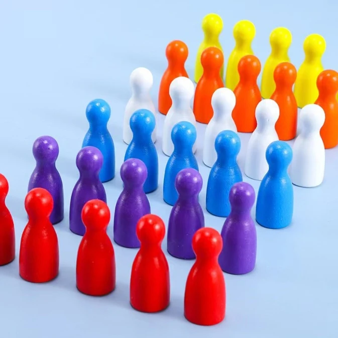 100 stuks kleurrijke houten sc - Chess Set Wooden recensie en prijs