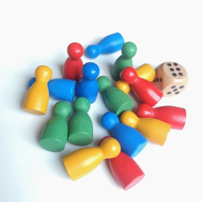 100 stuks kleurrijke houten sc - Chess Set Wooden recensie en prijs