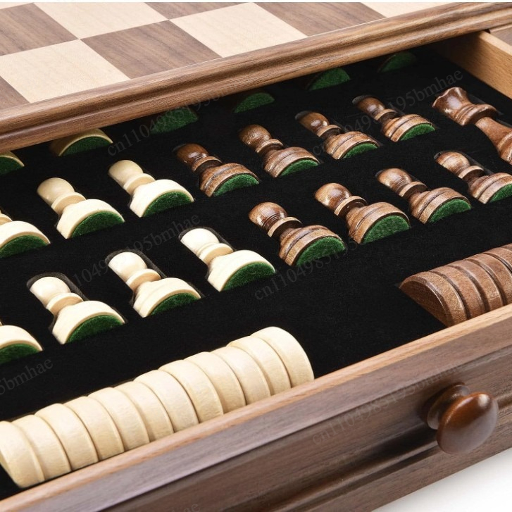 Walnoot massief houten schaak- - Chess Set Wooden recensie en prijs