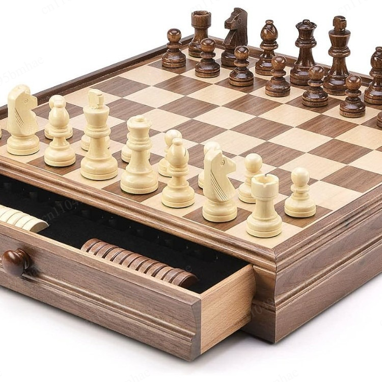 Walnoot massief houten schaak- - Chess Set Wooden recensie en prijs