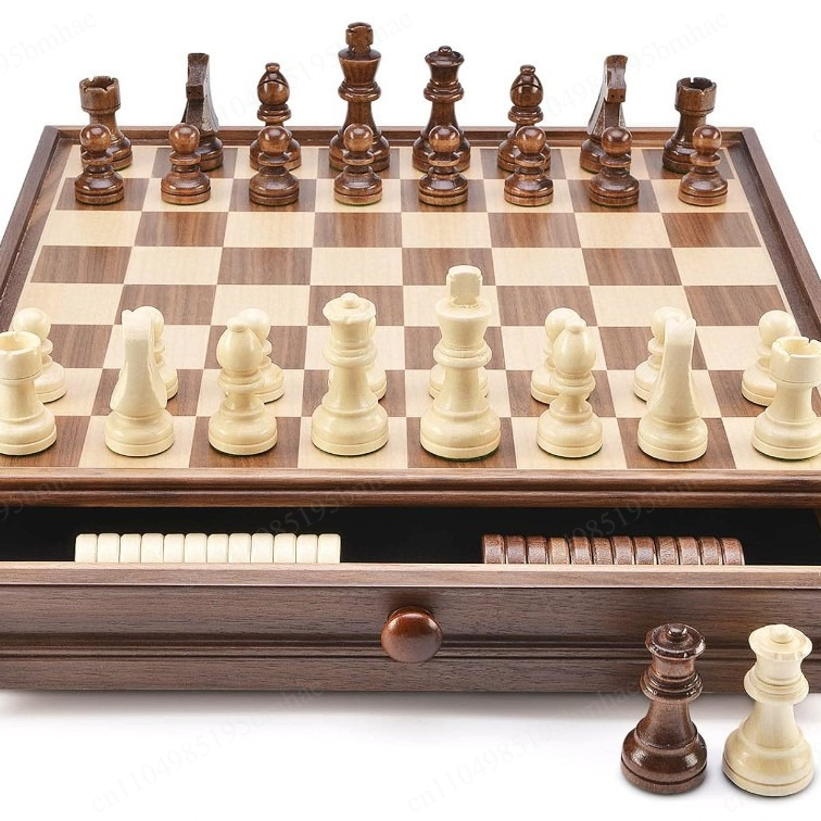 Walnoot massief houten schaak- - Chess Set Wooden recensie en prijs