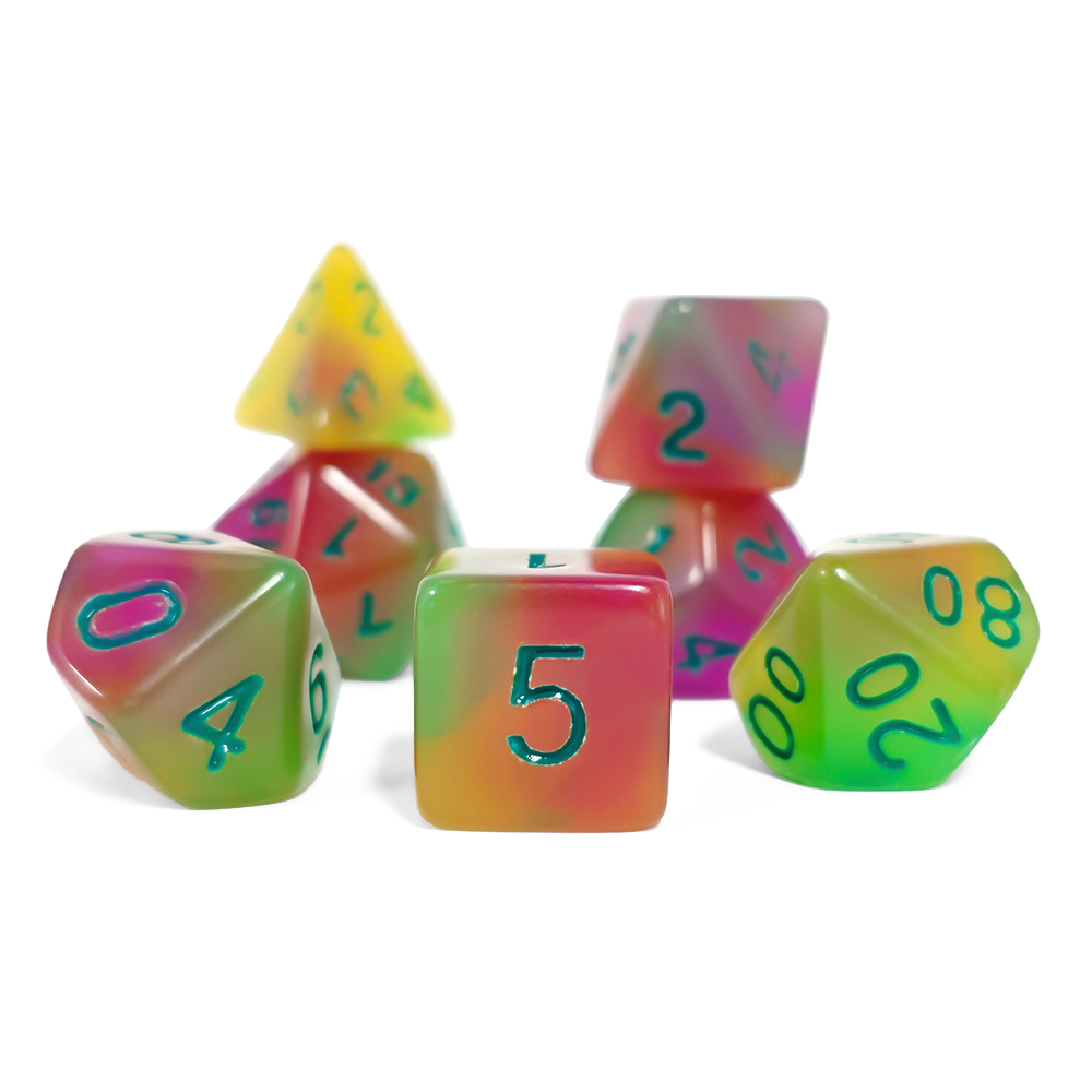 7-delige set Glow-in-the-Dark  - Board Game Dnd recensie en prijs