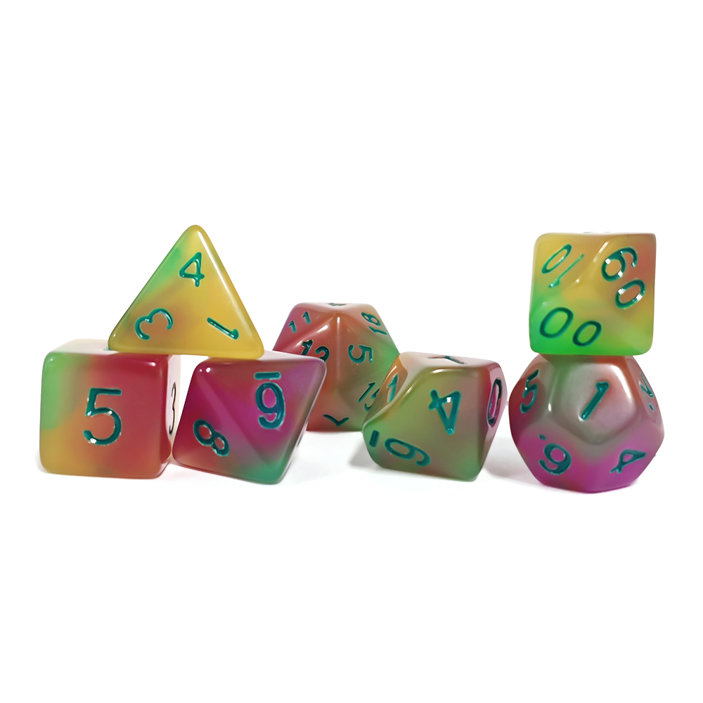 7-delige set Glow-in-the-Dark  - Board Game Dnd recensie en prijs