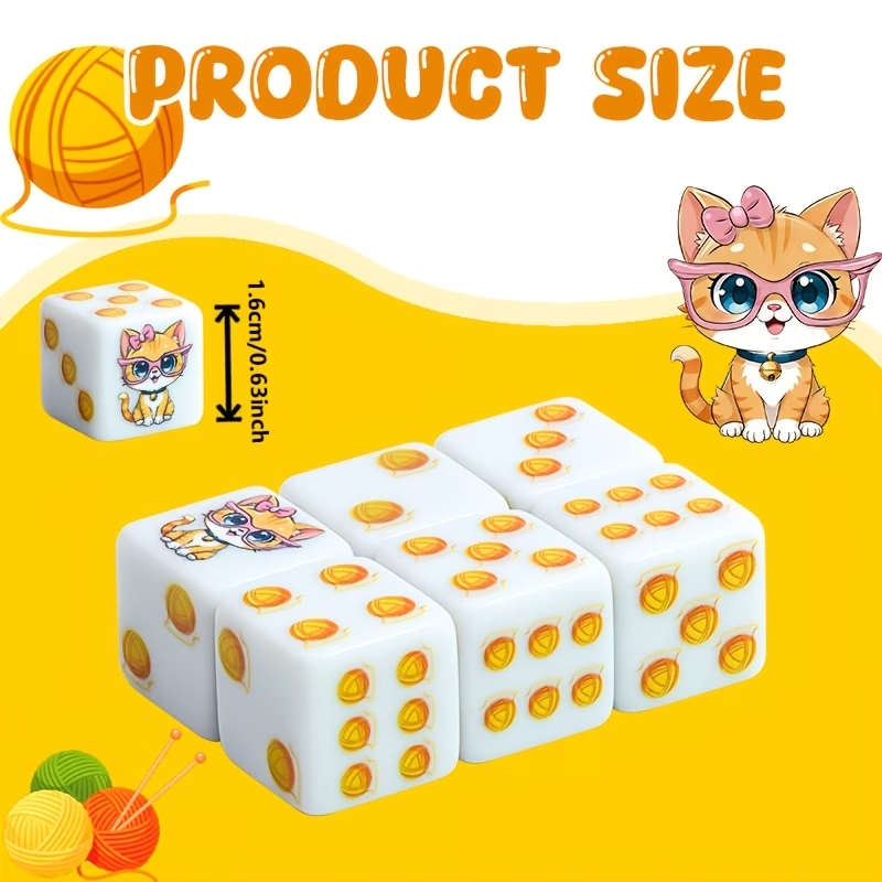6 stuks Cat Paw Print polyhedr - Board Game Electronic Table recensie en prijs