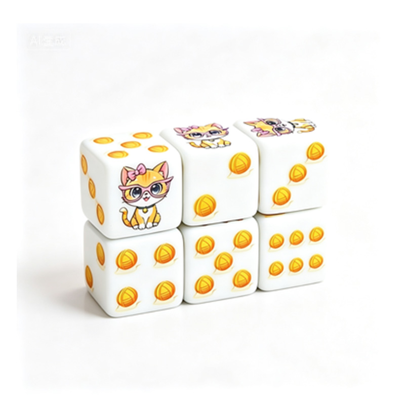 6 stuks Cat Paw Print polyhedr - Board Game Electronic Table recensie en prijs