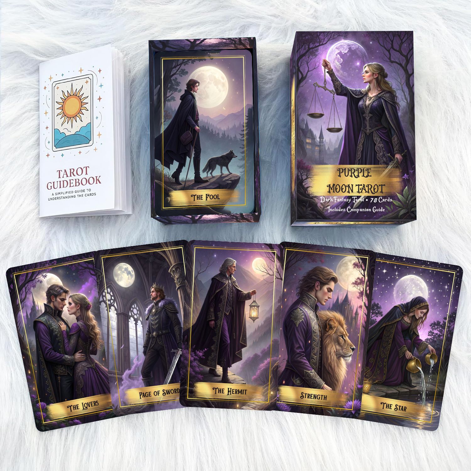 Purple Moon Tarot Cards Deck m - Board Game Oracle recensie en prijs