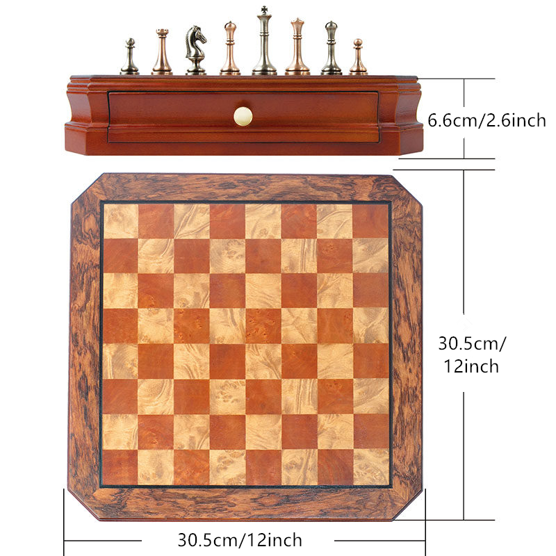 Luxe schaakbord 30,5 cm/12 inc - Chess Set Wooden recensie en prijs